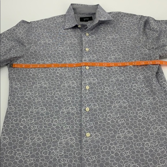 Tallia Gray Geometric Circles Modern Fit Sport Shirt Size Medium - Picture 14 of 16